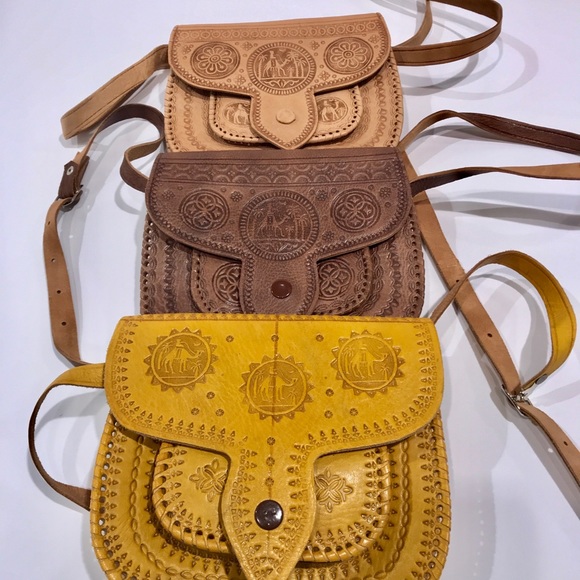 Handbags - Handmade Pure Leather Purses Size 7x8in/ 18x20 Cm
